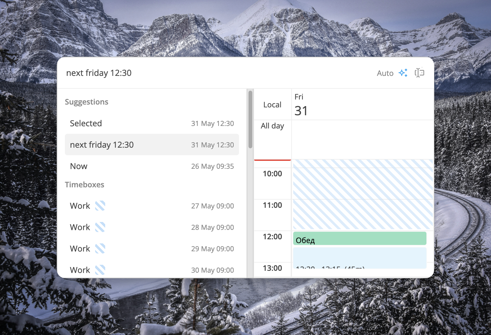 Scheduling window